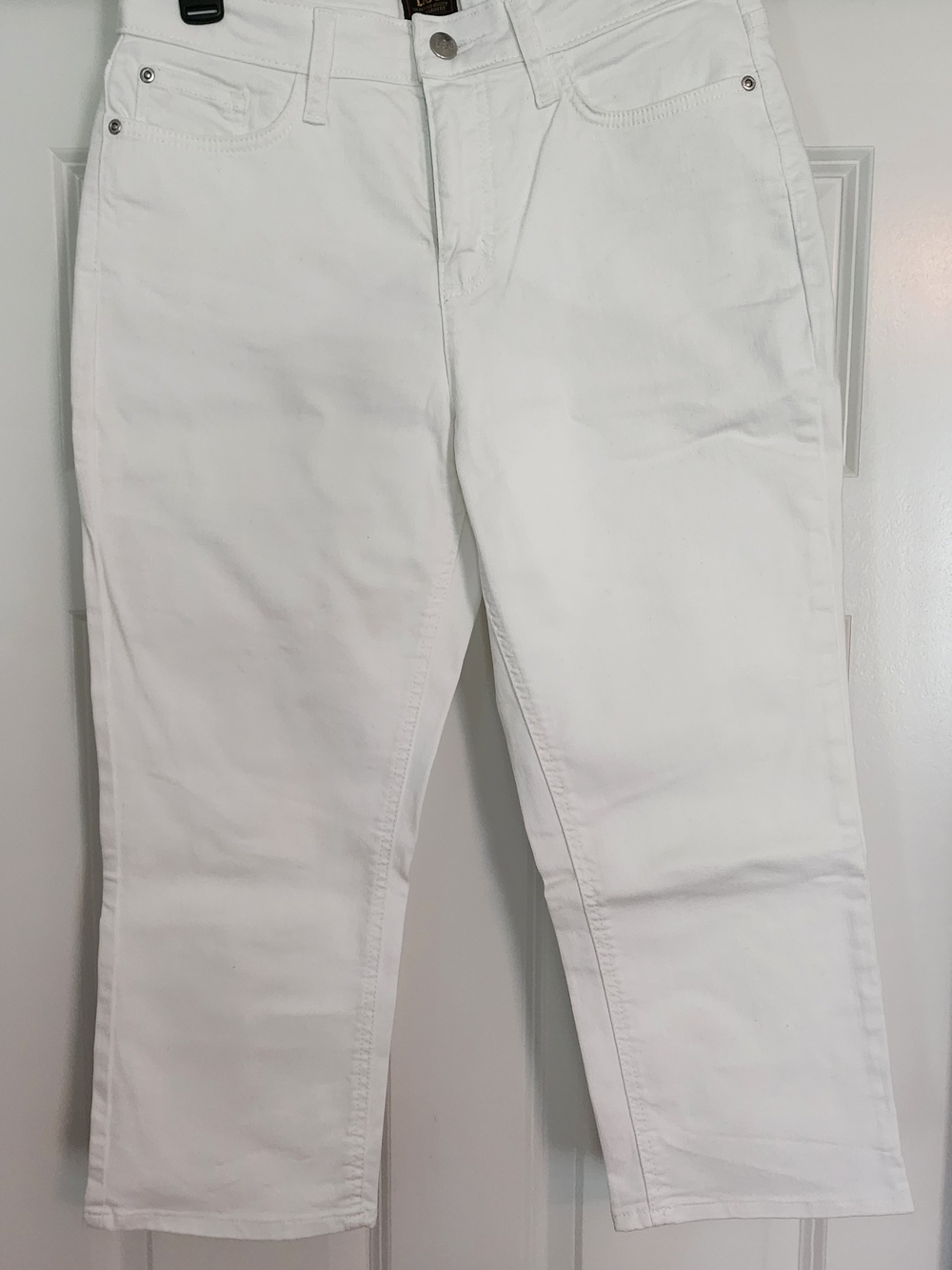 Lee White Ankle Crop Straight Jeans